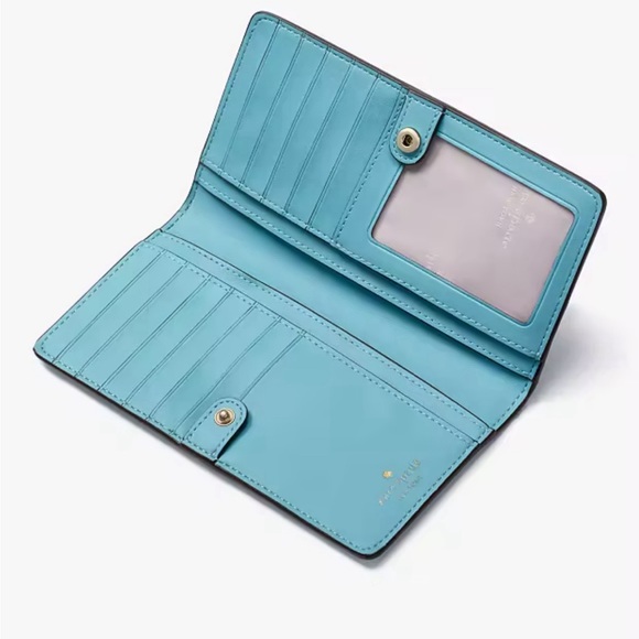 Schuyler Large Smokey Blue Slim Bifold Wallet - Picture 2 of 3